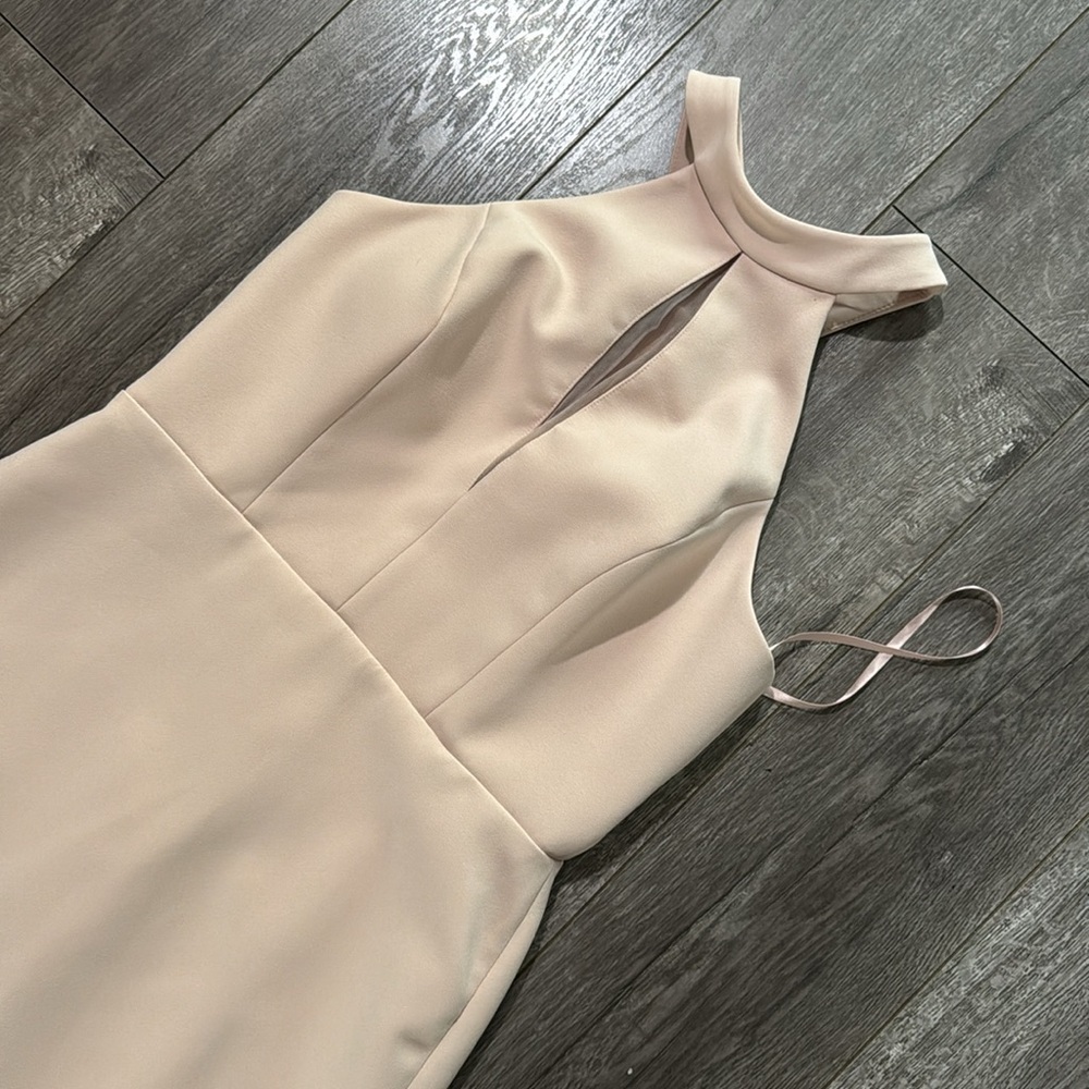 BCBG MAX AZRIA Womens Cut-Out Halter Evening Dress- Bare Pink size 10 - Picture 5 of 8